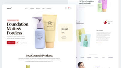 Cosmetics Landing Page Figma