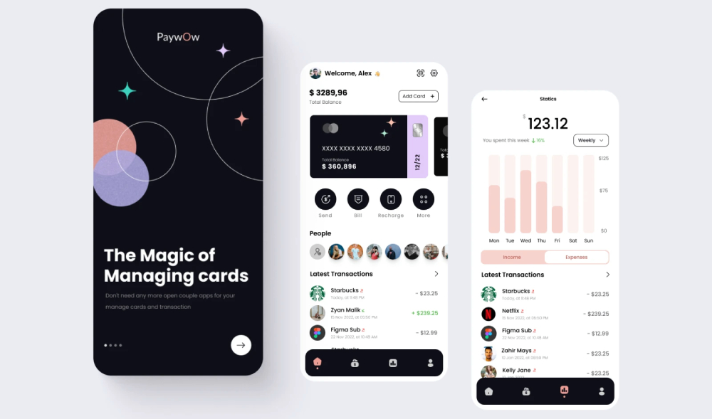 Credit Card Management App UI (Figma) – Free