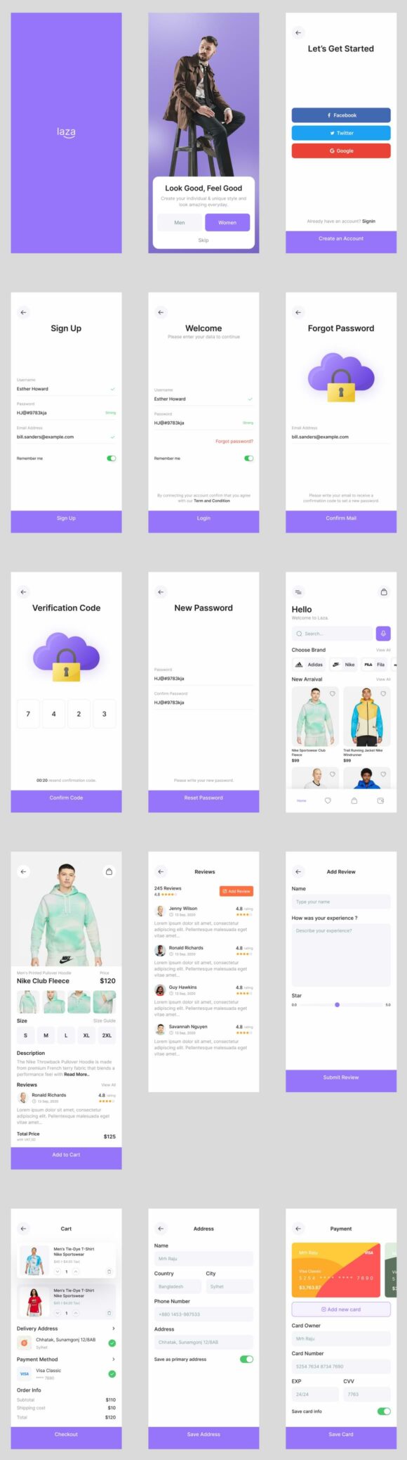 E-commerce Mobile App UI Kit Figma