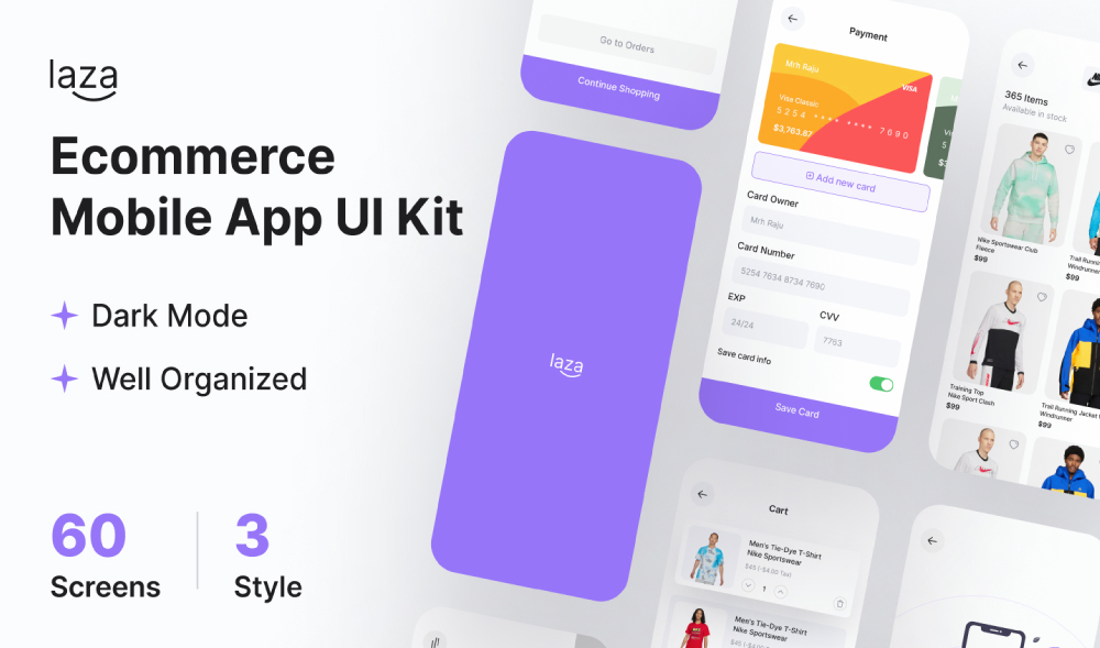 E-commerce Mobile App UI Kit Figma