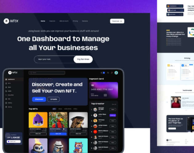Figma SaaS Product Landing Page - Free Template