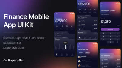 Finance Mobile App Figma UI kit