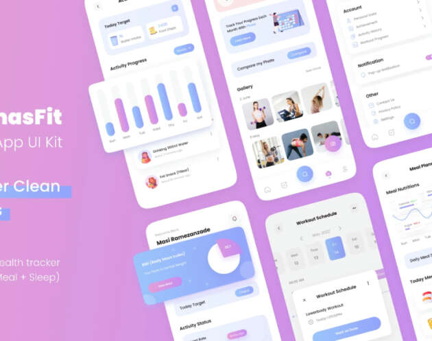 Fitness App UI Kit Free Figma Template