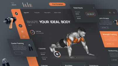 Fitness dashboard ui figma