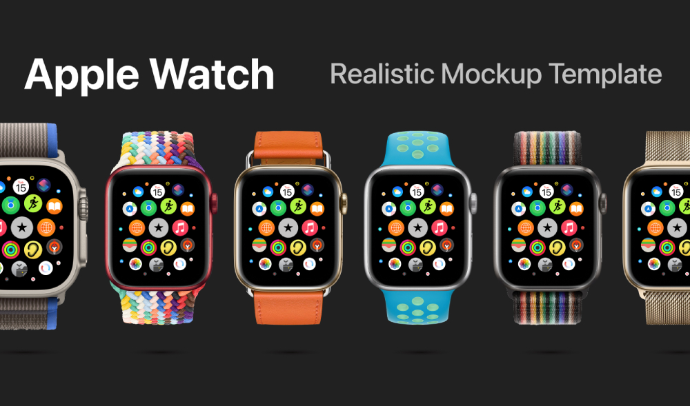 Free Apple Watch Realistic Mockup Figma