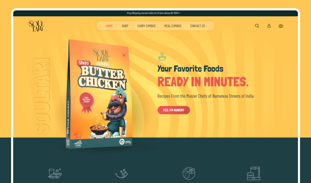 Free Figma Food Shopify Website Mockup