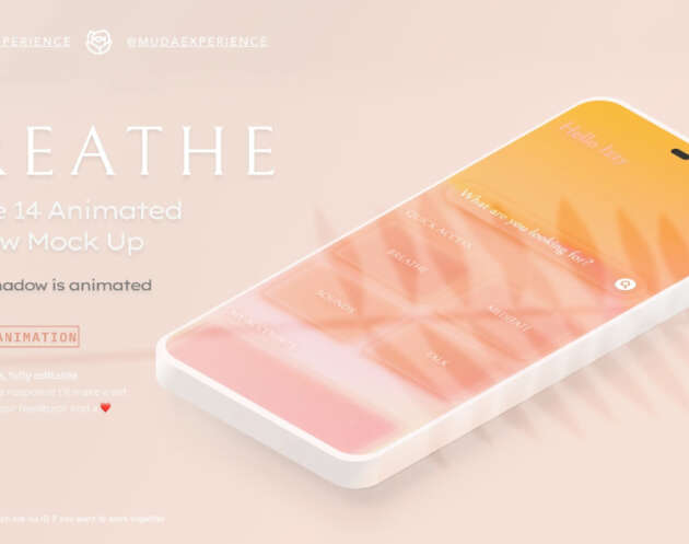 Free iPhone 14 Animated Shadow Figma Mockup