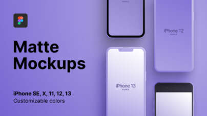Matte iPhone Mockups Figma