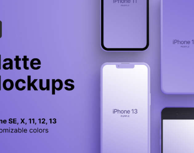 Matte iPhone Mockups Figma