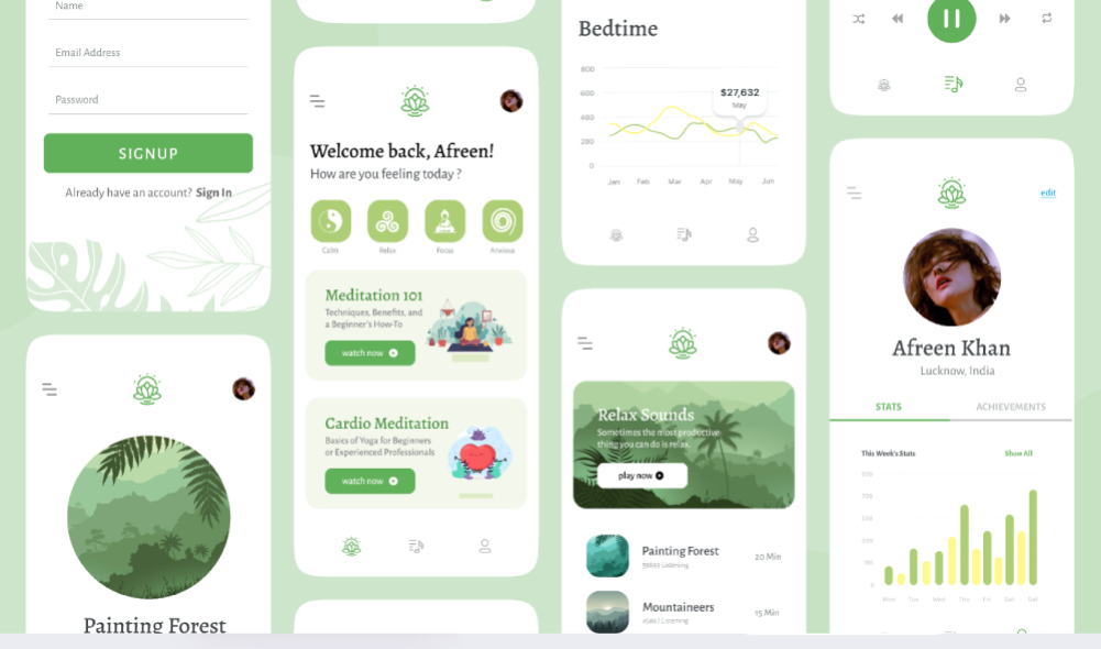 Medic – Meditation App UI (Figma) – Free Template