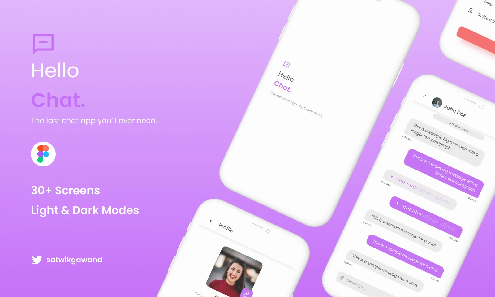 Messaging UI Kit Figma – Free Template