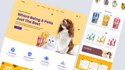 Pet Food Landing Page Figma
