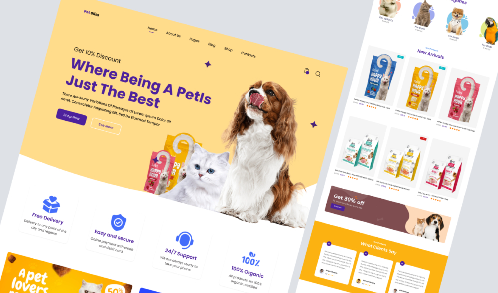 Pet Food Landing Page Figma