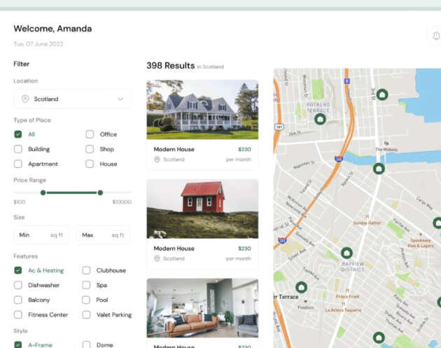 Real Estate Dashboard UI Kit (Figma) – Free Template