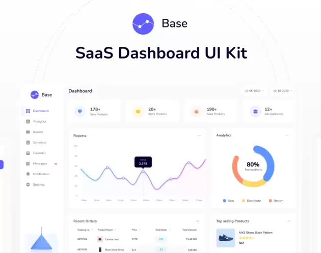 SaaS Dashboard Free Figma Template