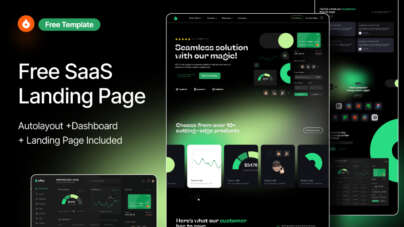 SaaS Landing Page Free Figma template
