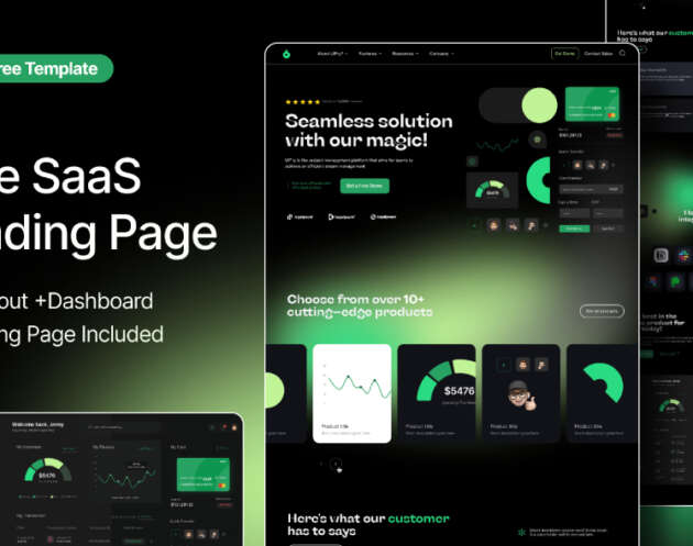 SaaS Landing Page Free Figma template