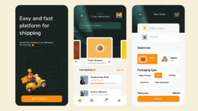 Shipping Mobile App UI (Figma) – Free Template