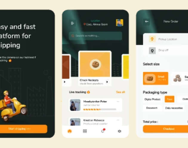 Shipping Mobile App UI (Figma) – Free Template