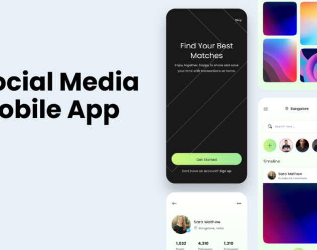 Social Media Mobile App UI (Figma) – Free Template