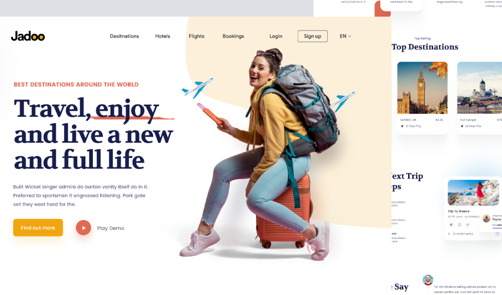 Travel Website Landing Page (Figma) – Free Template