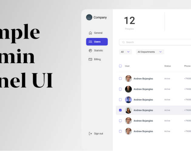 admin panel ui figma