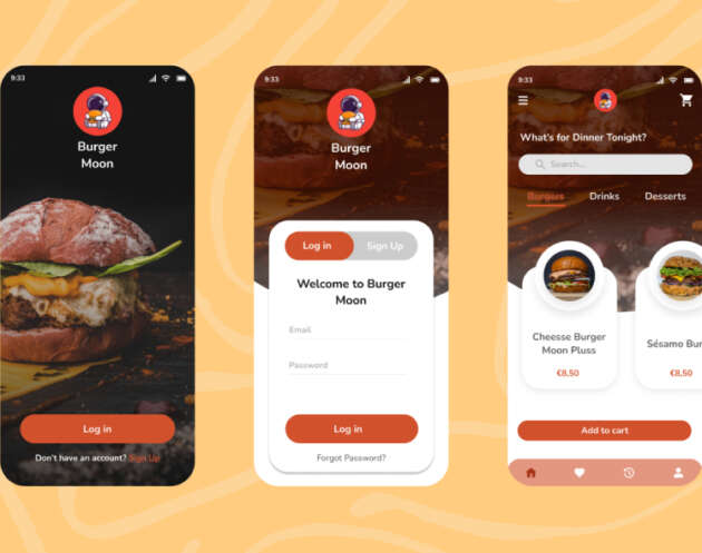burger landing page figma