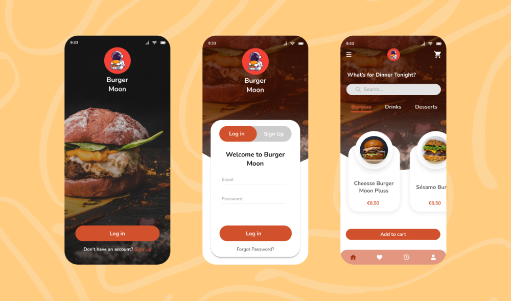 burger landing page figma