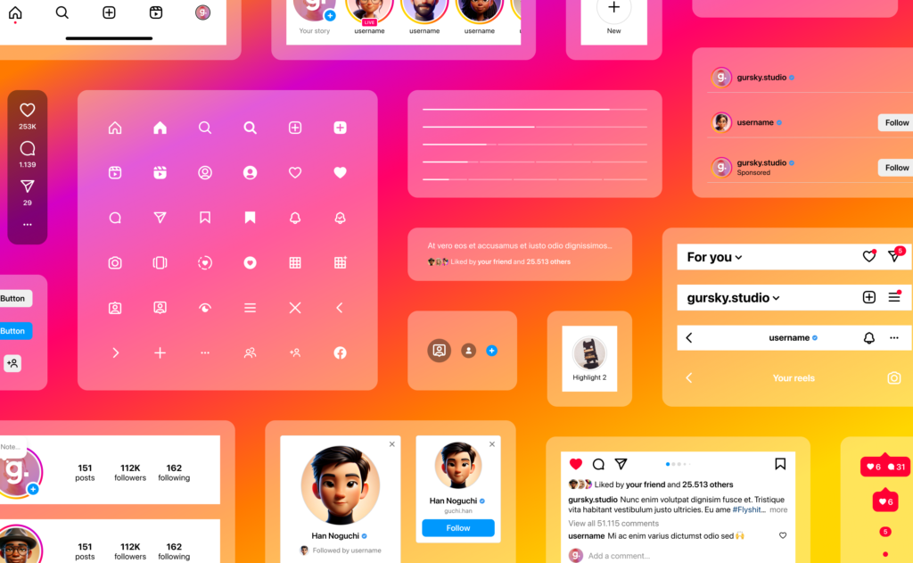 Free Instagram UI Kit 2026 Figma