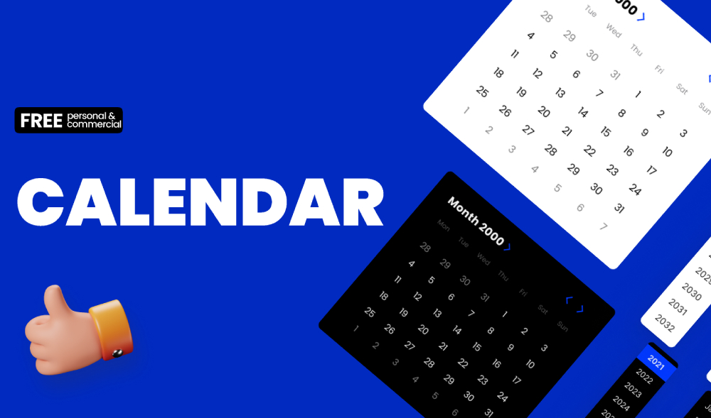 calendar date picker figma