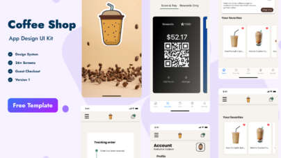 coffee shop app ui kit figma