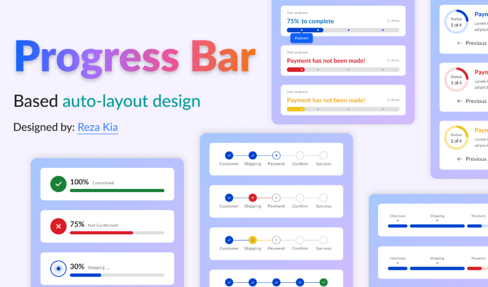 progress bar ui kit figma