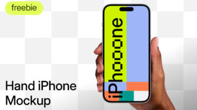 hand holding iphone mockup figma