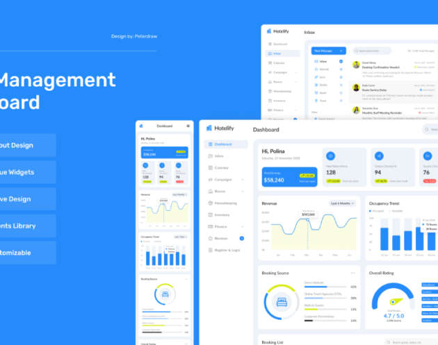 hotel management dashboard figma