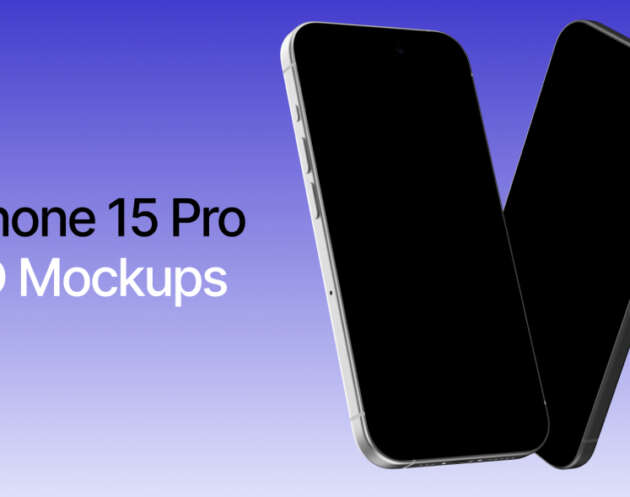 iPhone 15 Pro 3D Mockups Figma