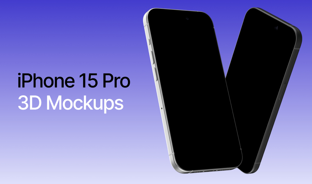 iPhone 15 Pro 3D Mockups Figma