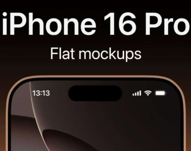 iPhone 16 Pro Flat Figma Mockups - Free
