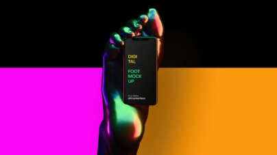 iPhone in Foot Mockup Figma