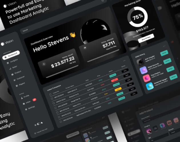marketing dashboard ui figma