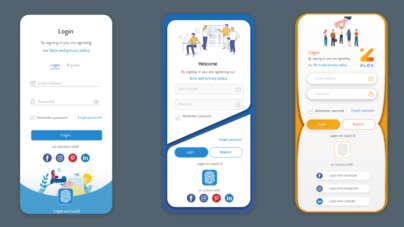 mobile login screens figma
