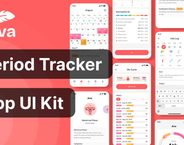 period tracker ui kit figma