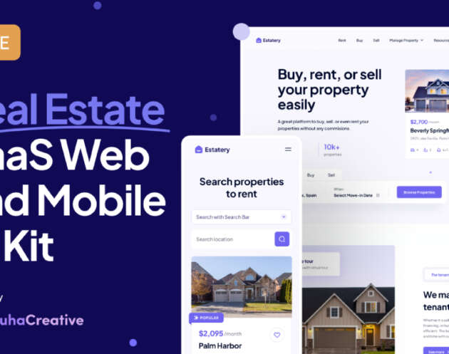real estate saas ui kit figma