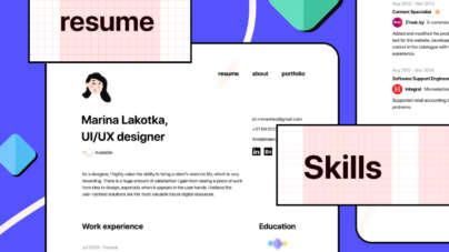 resume template figma