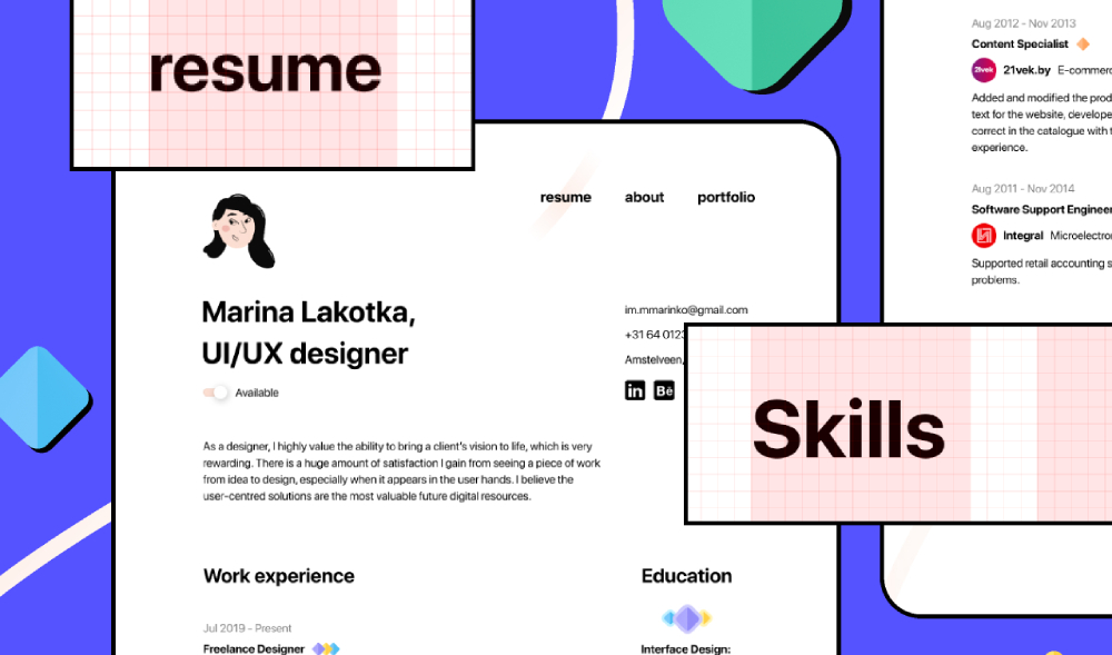 resume template figma
