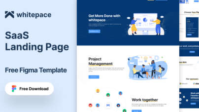 saas landing page figma