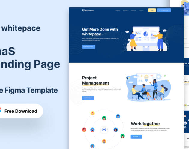 saas landing page figma