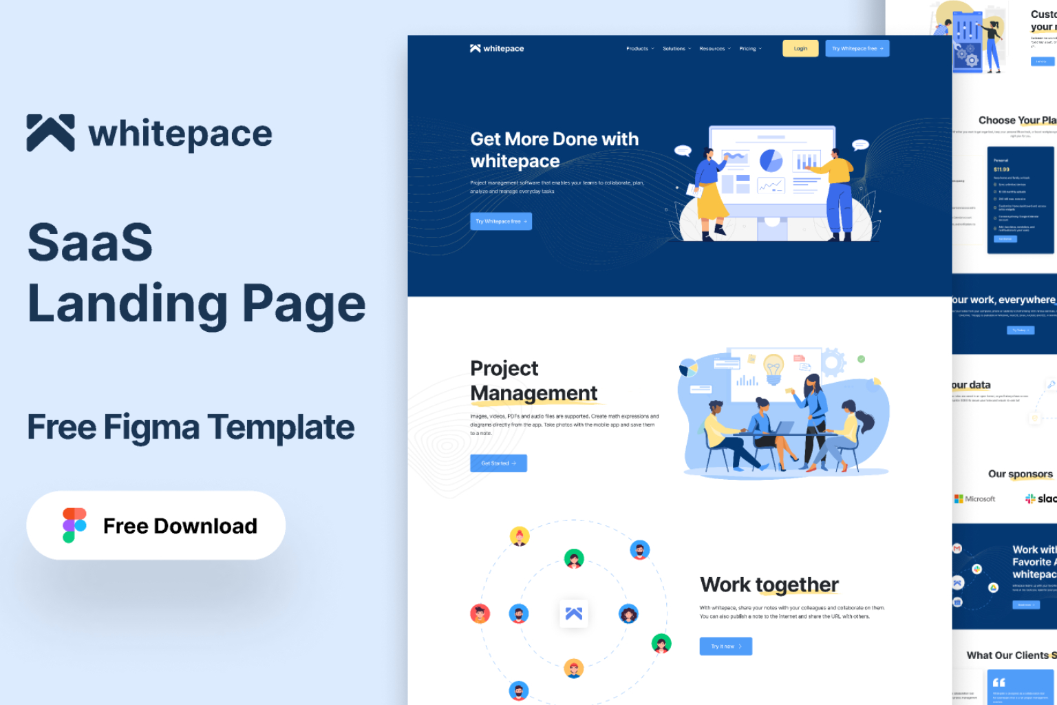 saas landing page figma