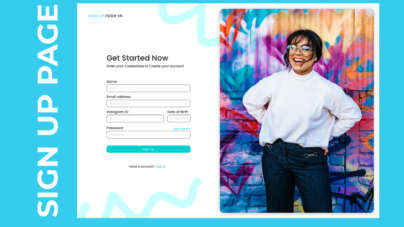 sign up page ui figma