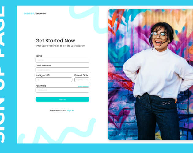 sign up page ui figma