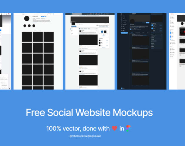 social website mockups figma